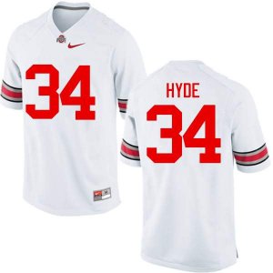 Men's Ohio State Buckeyes #34 Carlos Hyde White Nike NCAA College Football Jersey November ILY3844PK